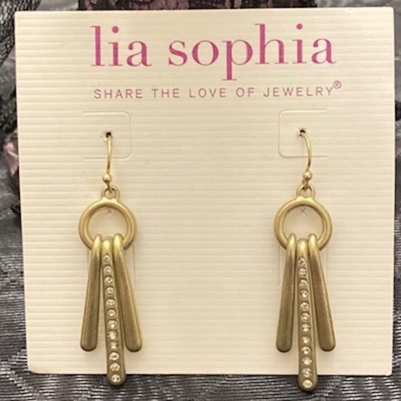 Lia Sophia "SUNBEAM" Pierced Earrings - Picture 1 of 6